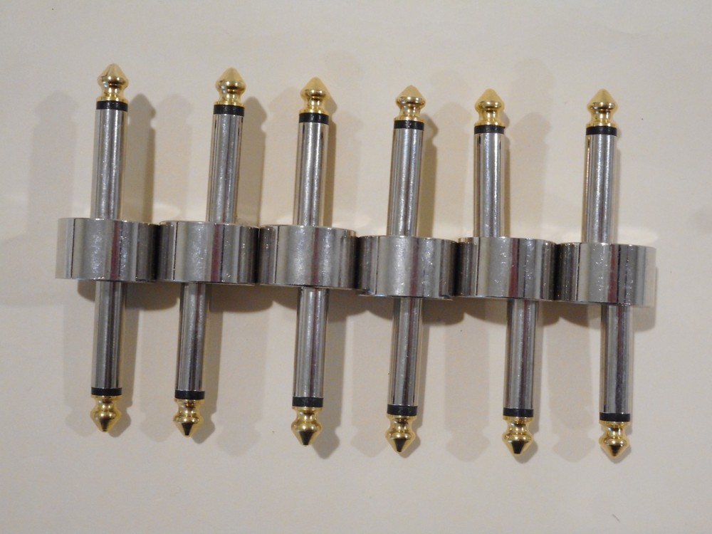 6 Pack 1/4″-1/4″ Male To Male Offset Effect Pedal Couplers
