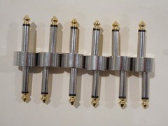 6 Pack 1/4″-1/4″ Male To Male Offset Effect Pedal Couplers