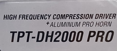 Timpano TPT-DH2000 PRO 2″ Exit Compression Driver Horn 450 Watts Max Power 8 Ohm