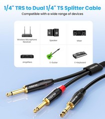 Versatile 1/4 TRS to Dual 1/4 TS Insert Cable – Maximum Audio Flexibility
