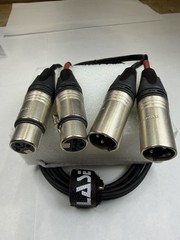 LASE 25 Ft Dual Microphone Cable w Genuine NEUTRIK NC3MXX 3Pin XLR M – NC3FXXX F