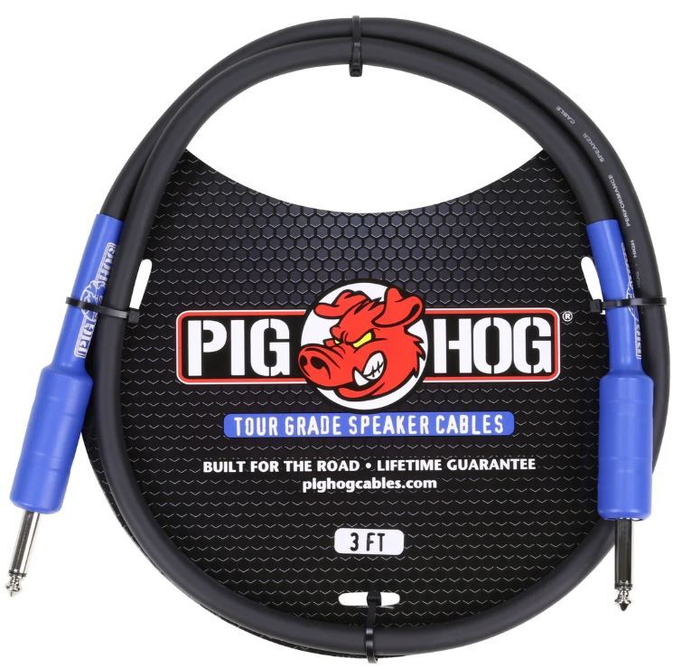Pig Hog PHSC3 Speaker Cable, 3ft
