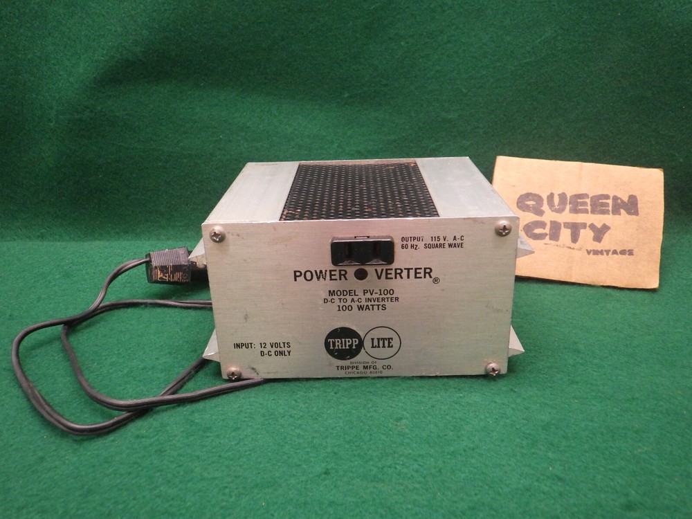 Tripp Lite powerverter vintage inverter 100W square wave 12V-120V w/cigar plug