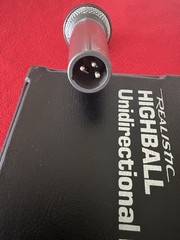 Vintage Realistic Highball Unidirectional Dynamic Microphone with Case 33-984B.