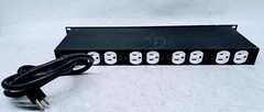 Lowell U 181-B-LC 9″ Inch 1U Rack Mount Relocatable 8 Outlet Power Tap