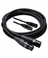 4 Pack Hosa Pro Microphone Cable HMIC-015, Neutrik REAN XLR3F to XLR3M 15Ft