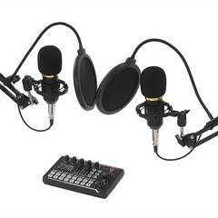 Podcast Equipment Bundle Microphone and Professional Audio Mixer F998 Sound Card