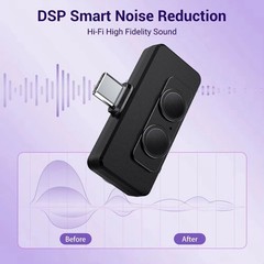Wireless Microphone Type-C for iPhone 17/16/15/iPad/Android Phone Plug-Play USA