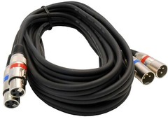 Audio2000’S ADC203H2 Two-Pack Professional 20-feet Dual XLR Female to Dual XLR