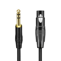 6.35mm (1/4 in) TRS Male to XLR 3 Pins Female Balance Audio Cable Black B19