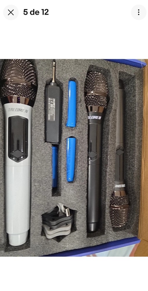 Wireless Microphone Set for Singing, 2.4GHz Rechargeable Handheld Microphones…