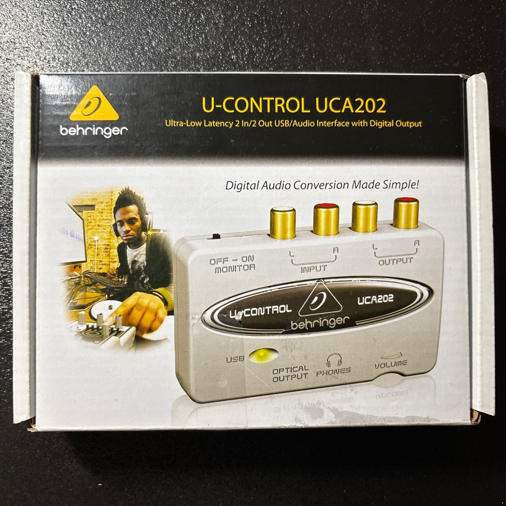 Behringer U-Control UCA202 USB Audio Interface RCA Optical Out Direct Monitoring