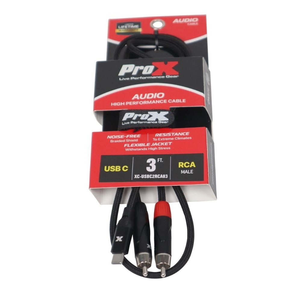 Pro X 3FT USB-C to Dual RCA