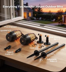 Bolabutty Outdoor Speakers Gifts For Men Bluetooth Speaker Lights Multi-Sync Up