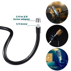 2 Pcs Gooseneck Mic Stand Mic Holder Microphone Stand Mount Adjustable Arm Ad…