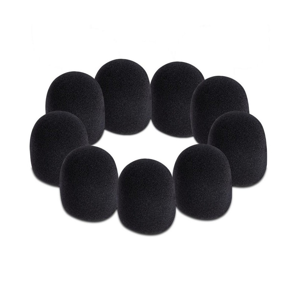 Foam Windscreen Mic Cover 9-Pack Black – On-Stage