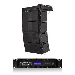 Sound Town ZETHUS 4 Dual 8-inch Line Array Speaker Amplifier Set ZETHUS-208X4A6