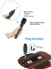 2PCS Aveek Wireless Handheld Microphones 2.4GHz With Rechargeable Receiver