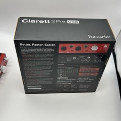 Focusrite Clarett 2Pre USB-C Audio Interface with Power Adapter and USB-C Cable