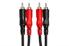 Hosa CRA-201 Stereo Interconnect Cable, Dual RCA to Same – 1M