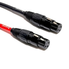 6 inch XLR Female to 1/4 inch TRS Female Adapter Cable, 2 Pack XLR to TRS
