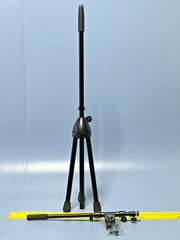 K&M KM210/9 35″ to 63″ Heavy-Duty Tripod Mic Stand with Telescopic Boom; Black