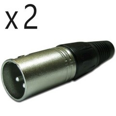 2 Pack – 3Pin XLR Male Audio Cable Connector Plug Solder Snake Mic Microphone