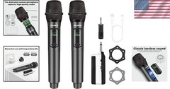 Rechargeable Handheld Wireless Microphone Set with USB-C Charging & 160 Ft Range