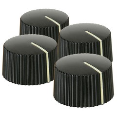 Four Pack Penn Elcom Z408015 Vintage Amplifier Knob white notched tip indicator