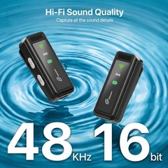 Mini Microphone for iPhone with Charging Case, Wireless Lavalier Microphone f…