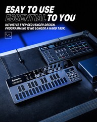 Donner B1 Analog Bass Synthesizer Sequencer 128 Patterns Memory Saturation