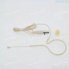 Beige Face mouth Microphone for SHURE Wireless Headset Mics System 4Pin XLR mini