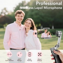 Mini Wireless Lavalier Microphone for iPhone 15 16, iOS and Android Devices -…