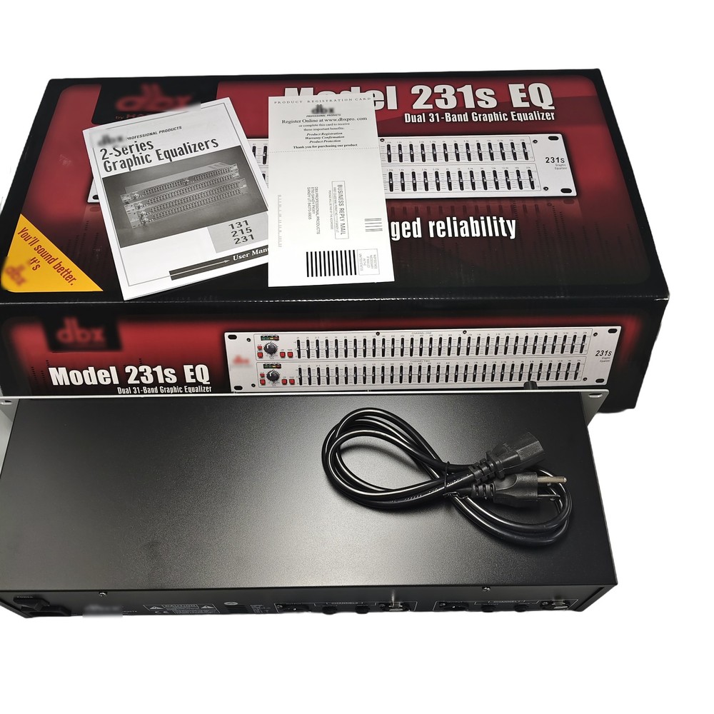 DBX 231S Dual 31 Band Graphic Equalizer Pro Audio Rack Mount EQ + Low Cut Filter