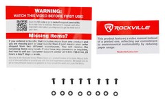 Rockville RAIL10U 10U Reversible Rack Rails With M5 Circle or Square Screw Holes
