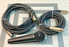 Lot 3 pc ~ Digital Reference Vocal Microphone DRV100 +2x Shielded Cables 20′ XLR
