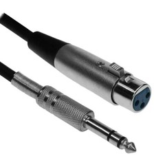 6FT-50Ft XLR 3Pin Female to 6.35mm 1/4″ Stereo TRS Male Balanced Audio Mic Cable