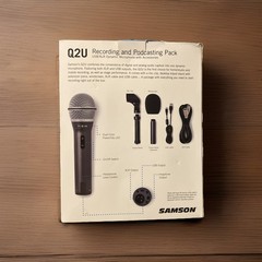 SAMSON Q2U USB+XLR Recording Podcast Dynamic Microphone+Audio With Accessories