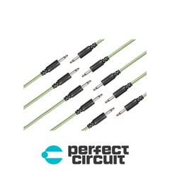 LMNTL 3.5mm Braided Cable 10pk 24IN Gray + Green EURORACK NEW PERFECT CIRCUIT
