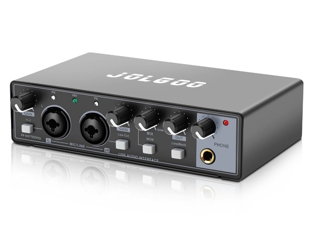 USB Audio Interface for Recording Music, 24-Bit/192kHz, Plug and Play Audio I…