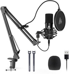 USB Microphone Condenser 192KHZ/24Bit Plug & Play for Recording Gaming Singing