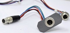 Female Mini 5-Pin to Male Mini XLR Panel Mount Cable w/ Female Mini 5-Pin Cable