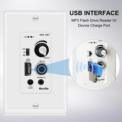 Herdio 4 Inch Bluetooth Ceiling Speakers 160W Flush Mount In Wall Amplifier