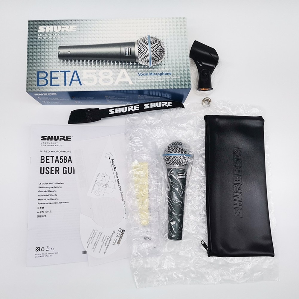 Beta 58a Supercardioid Dynamic Vocal Microphone for singing Shure