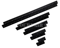 7 Space 7U 12.25″ Steel Rack Mount Rail Pair Road Case Amp Mixer 10-32 Threaded