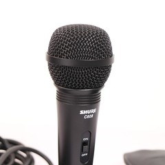 Shure C608 Dynamic Microphone TESTED Black Unidirectional Cardiod Handheld