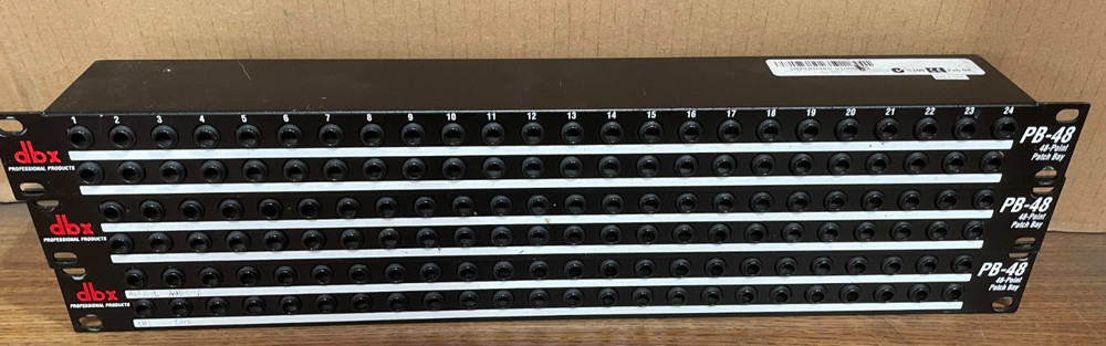 DBX PB-48 Point Patchbay – Set of 3 – Untested