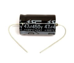 10pc Electrolytic Capacitor GHA Axial 2000hr +105℃ RoHS 47uF 450V φ18x31mm SC
