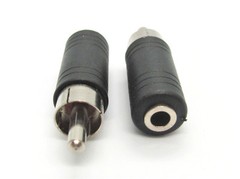 1x 1/8″ (3.5mm) Mono Phone Jack to Phono/RCA Plug Adapter – Philmore 531A