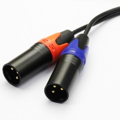 TRS 1/4 Male to Dual XLR Male Microphones Stereo Splitter Adapter Y Cable US